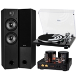Starting Line Tower Hi-Fi Starter Package with Black Turntable