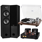 Starting Line Tower Hi-Fi Starter Package with Wood Turntable