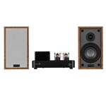 Desktop Bundle: Classic B40 Bookshelf Speakers, HTA20 Bluetooth Amplifier, Wood