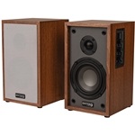 Classic B40A Powered Bookshelf Speaker Pair Wood