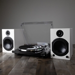 M6 Powered Monitor and Turntable Bundle White