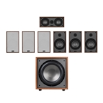 B65 7.1 Home Theater Bundle with 12" 200W Powered Subwoofer Wood