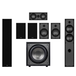 T65 7.1 Home Theater Bundle with 12" 200W Powered Subwoofer Black