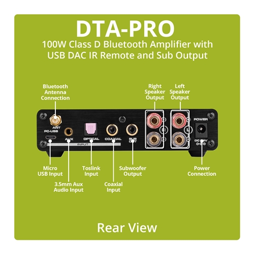 DAYTON AUDIO DTA-100LF Amplificateur Basses Fréquences avec Égaliseur pour  Subwoofer et Vibreur - Audiophonics