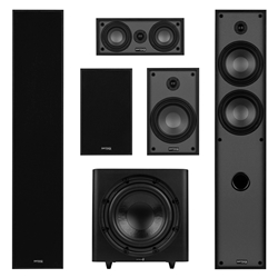 Classic Collection Black 5.1 Channel Home Theater Bundle with 12" Powered Subwoofer