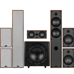 Classic Collection Wood 7.1 Channel Home Theater Bundle with 12" Powered Subwoofer