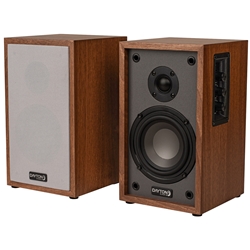 Classic B40A Powered Bookshelf Speaker Pair Wood