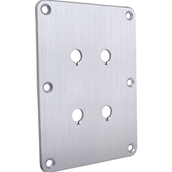 DBPP-SI Double Binding Post Plate Silver Anodized