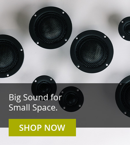 Big sound for small space. Carbon fiber series.
