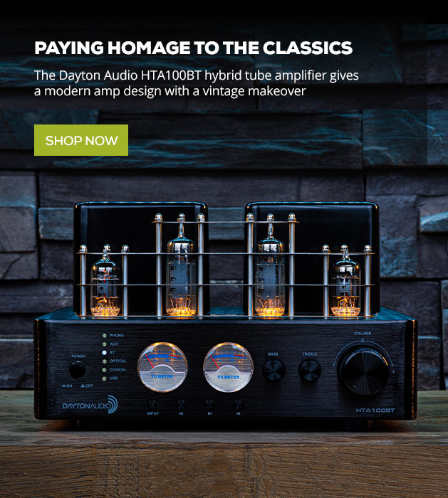 Paying Homage to the Classics - HTA100BT hybrid tube amplifier gives a modern amp design with a vintage makeover